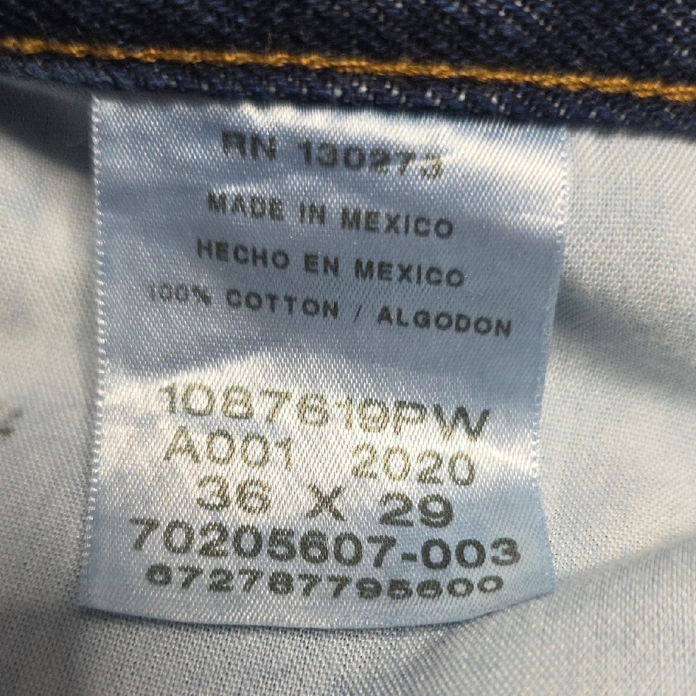 Men's Rustler Dark Blue Jeans - Picture 2 of 5